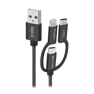 CASEME USB-auf-Micro-USB-Kabel mit Lightning- und USB-C-A