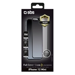 SBS Glas Displayschutz Full Cover für iPhone 12 Mini