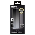 SBS Glas Displayschutz Full Cover für iPhone 14 Pro Ma