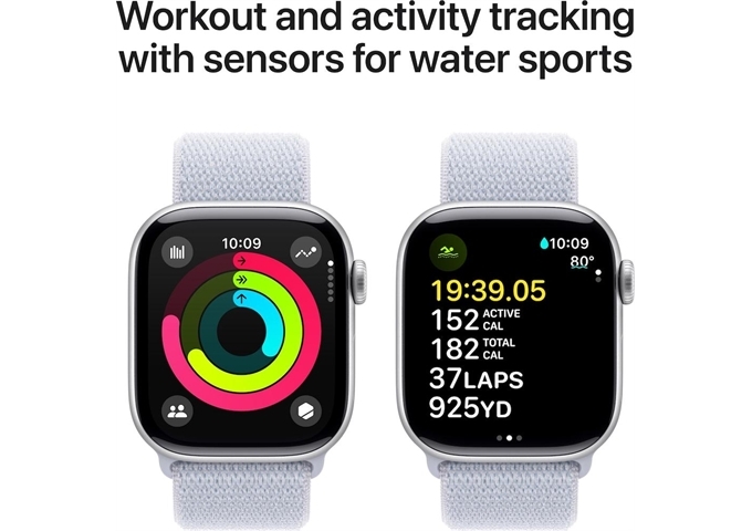 Apple Watch S10 42mm GPS Alu Silver Sport Loop Blue