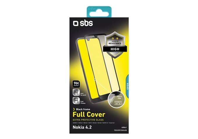 SBS Glas Displayschutz Full Cover für Nokia 4.2