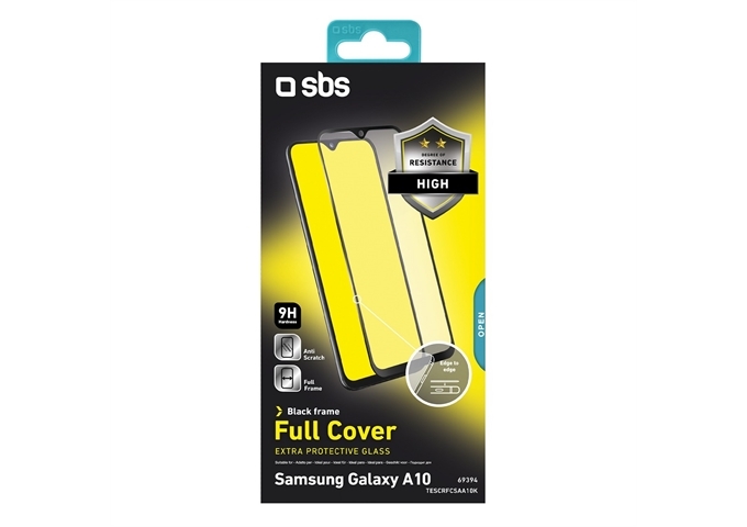 SBS Glas Displayschutz Full Cover für Galaxy A10