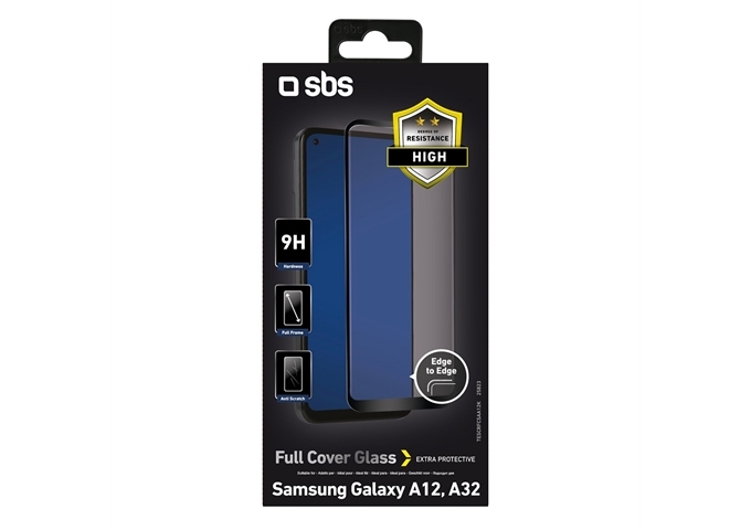 SBS Glas Displayschutz Full Cover für Galaxy A12