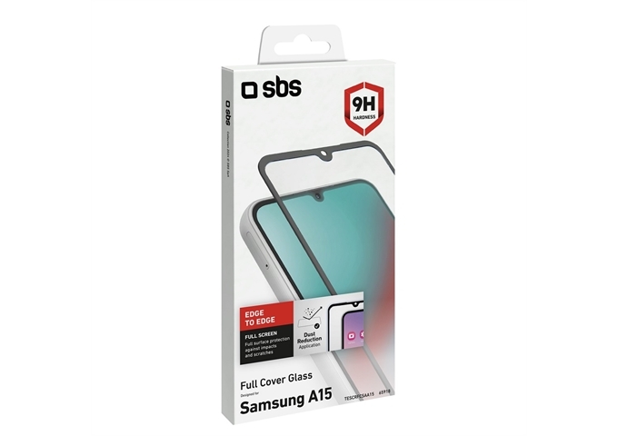 SBS Glas Displayschutz Full Cover für Galaxy A15