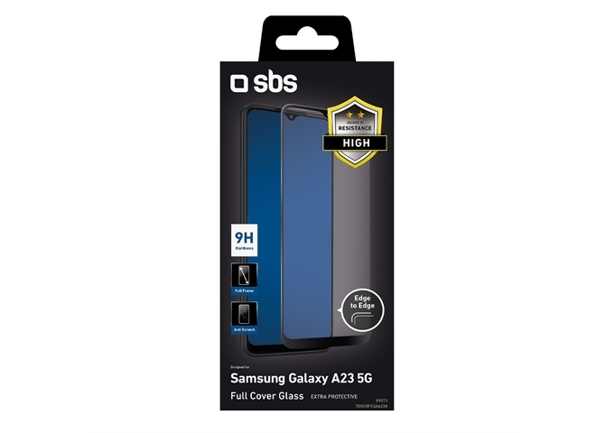 SBS Glas Displayschutz Full Cover für Galaxy A23 5G