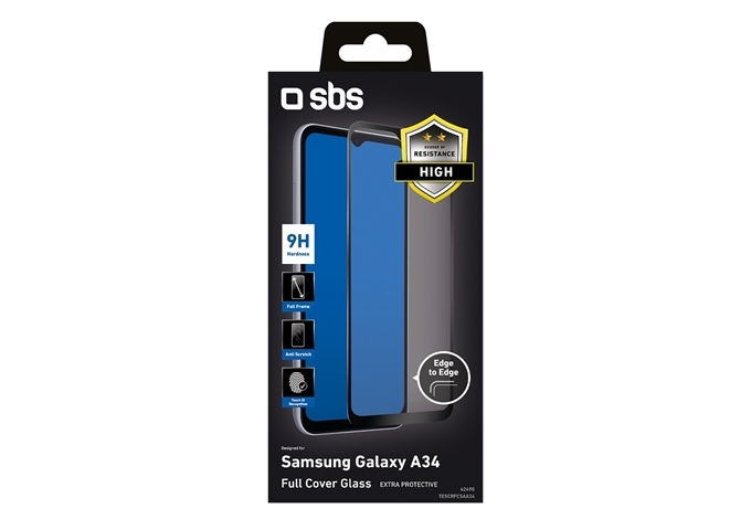 SBS Glas Displayschutz Full Cover für Galaxy A34