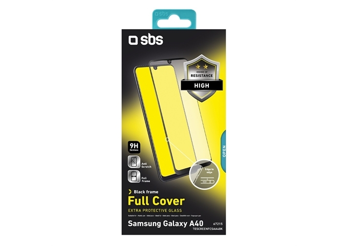 SBS Glas Displayschutz Full Cover für Galaxy A40