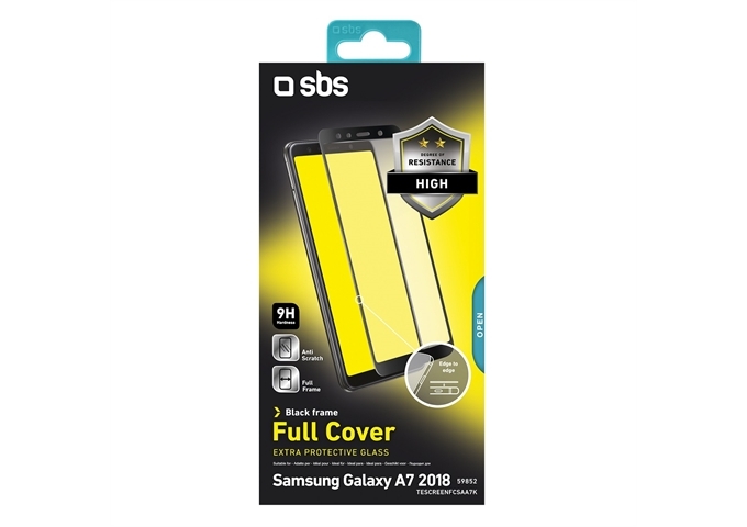 SBS Glas Displayschutz Full Cover für Galaxy A7