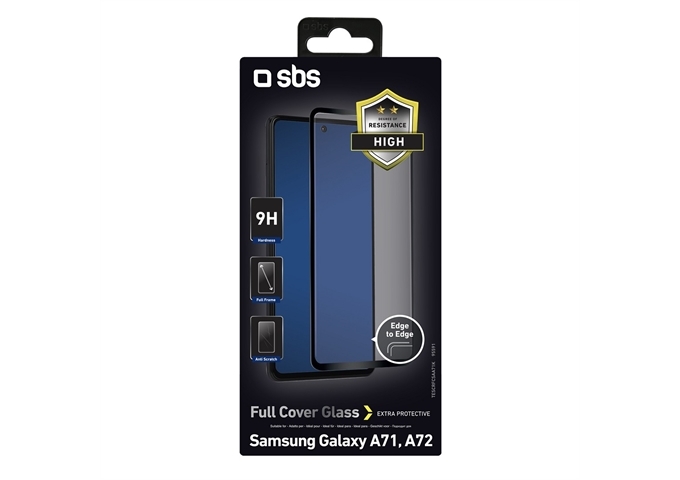 SBS Glas Displayschutz Full Cover für Galaxy A71