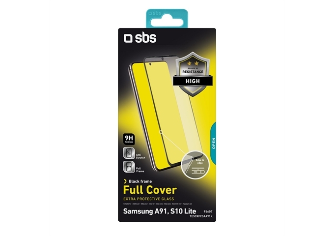 SBS Glas Displayschutz Full Cover für Galaxy A91