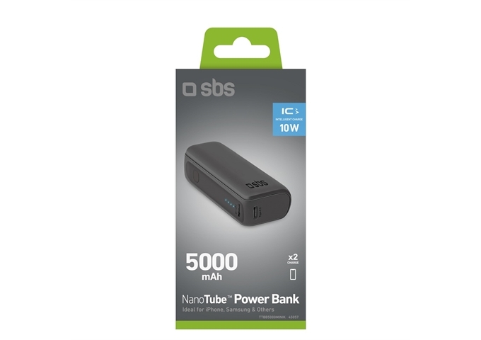 SBS Ultrakompakte Powerbank mit 5000 mAh