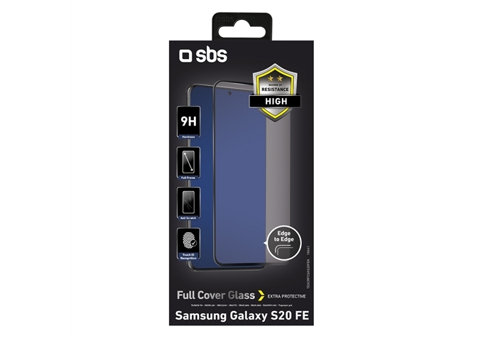 SBS Glas Displayschutz Full Cover für Galaxy S20 FE