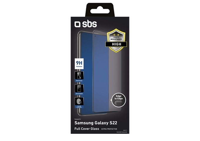 SBS Glas Displayschutz Full Cover für Galaxy S22