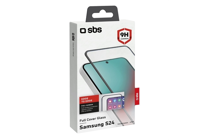 SBS Glas Displayschutz Full Cover für Galaxy S24