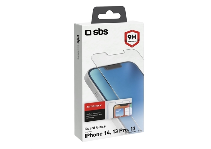 SBS Glas-Displayschutz für iPhone 13/13 Pro/iPhone 14