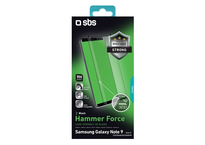 SBS Glass Screen Protector Friendly für Galaxy Note 9