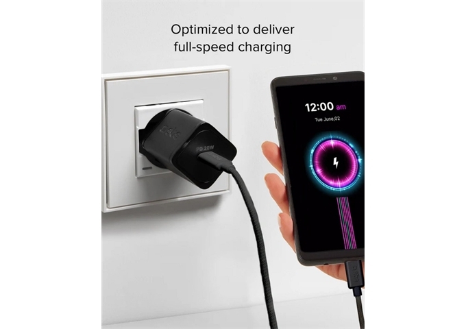 SBS USB-C - USB-C-Textilkabel mit Kabelhalter, 1,5 Met