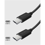 SBS USB-C - USB-C-Textilkabel mit Kabelhalter, 1,5 Met
