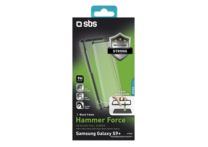 SBS Glass Screen Protector Friendly für Galaxy S9