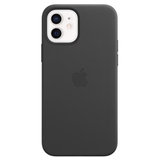 Apple iPhone 12 Leather Case Black