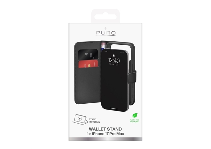 Puro Apple iPhone 17 Pro Max Wallet Stand Schutzhülle