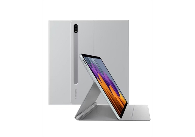 Samsung Book Cover Tab S7/S8 Antimicrobial Coating Grey