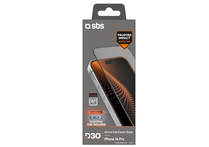 SBS D3O Schutzglas iPhone 16 Pro