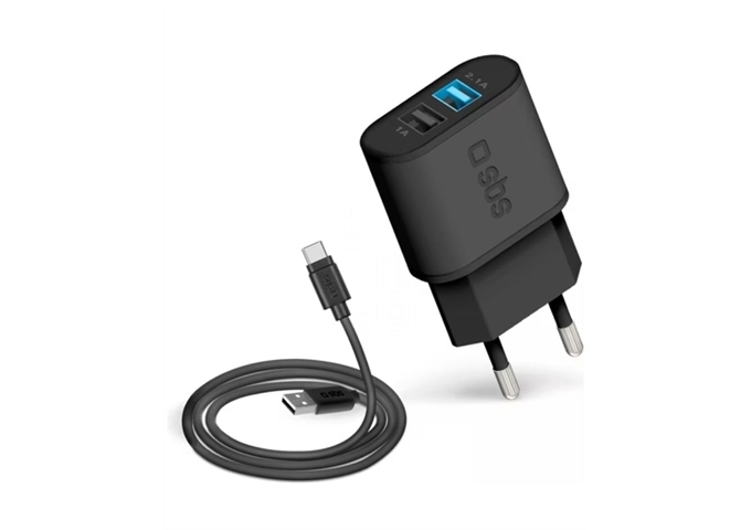 SBS USB-Reiseladeset mit Type-C-Kabel