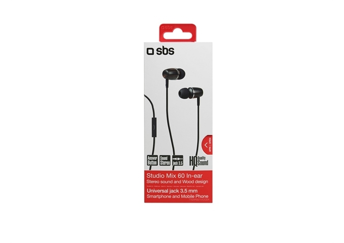 SBS Headset-Stereokabel In-Ear Studio Mix 60, Stecker