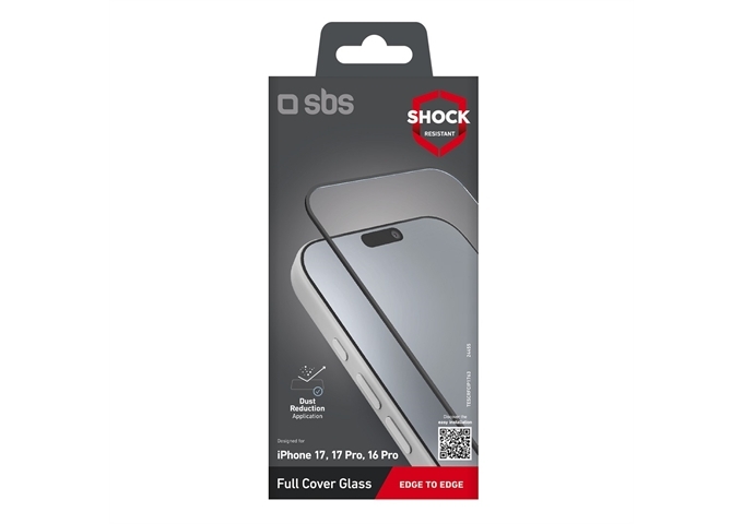 SBS Full Cover Glass iPhone 17, 17 Pro, 16Pro