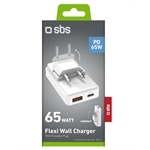 SBS Flexi-Wandladegerät 65 W mit klappbarem Stecker
