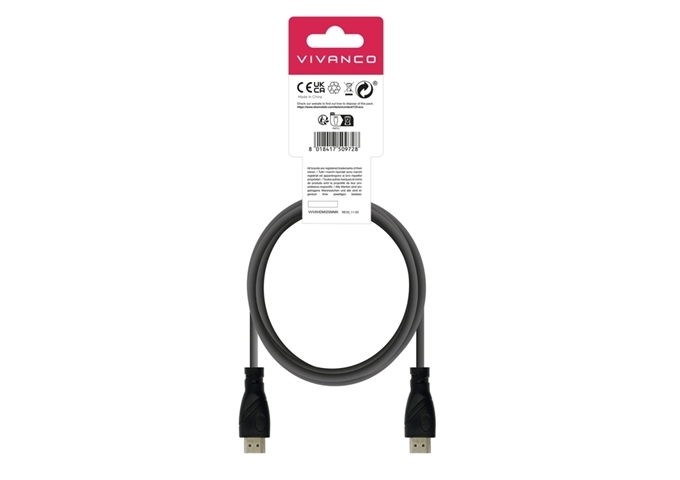 Vivanco 10m 4K/24Hz HDMI-Stecker Schwarz