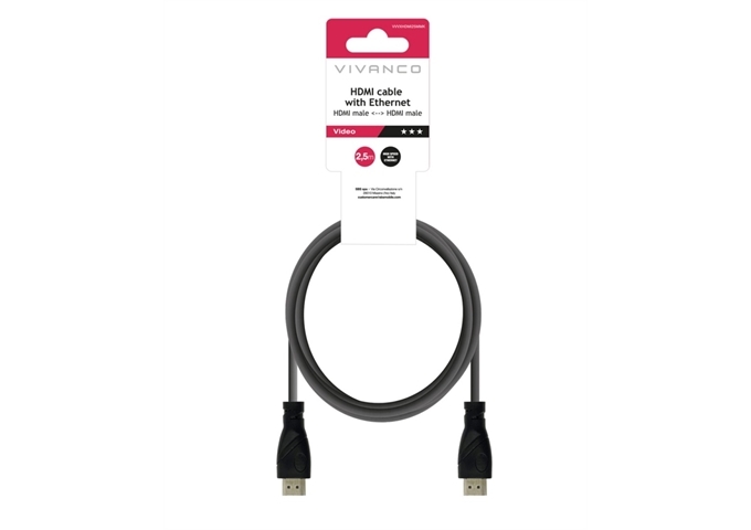 Vivanco 10m 4K/24Hz HDMI-Stecker Schwarz
