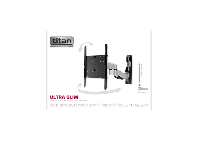 Vivanco 55" TV-Wandhalterung, 35kg, VESA400, verstellbar