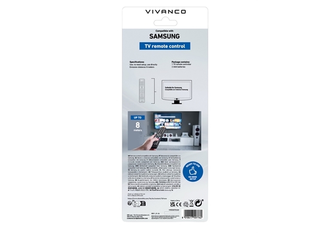 Vivanco Fernbedienung kompatibel mit Samsung HD-, LED..
