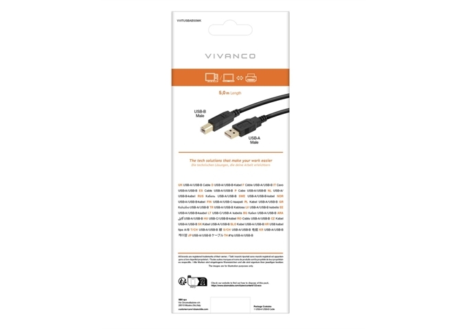 Vivanco USB-Kabel für PC Typ A auf Typ B