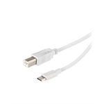 Vivanco USB-C/USB-B Kabel, M-M, 1,8m weiß