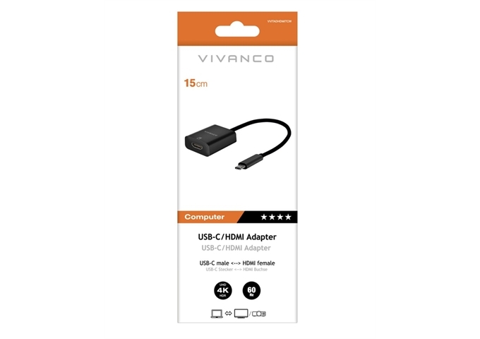 Vivanco USB Typ-C Stecker auf HDMI Buchse Adapter