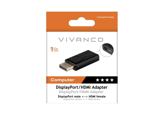 Vivanco DisplayPort-Stecker auf HDMI-Buchse-Adapter