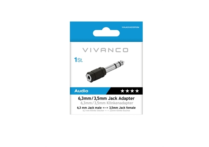 Vivanco 3,5 mm auf 6,3 mm Klinkenadapter
