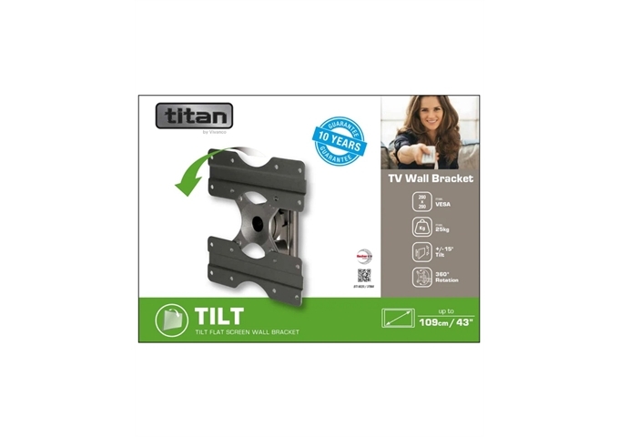 TITAN TITAN TV-Wandhalterung, Neigbar, 43", 25kg