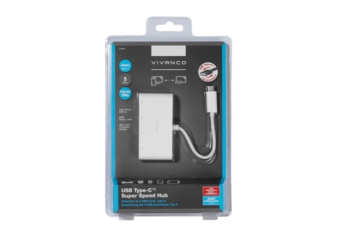 Vivanco 4-Port USB-C HUB