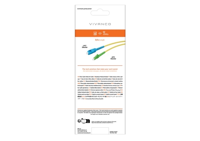 Vivanco LC/APC/SC/UPC-Glasfaser-Netzwerkkabel