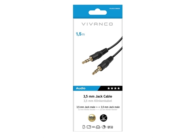 Vivanco 3,5-mm-Audiokabel, Stecker auf Stecker