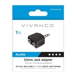 Vivanco 3,5-mm-Stecker auf 2 Buchsen-Audio-Splitter