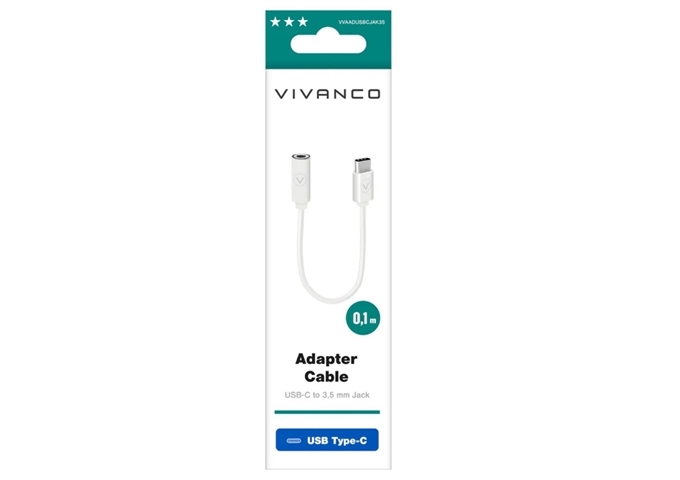 Vivanco 3,5-mm-Klinkenstecker auf USB-C-Adapter