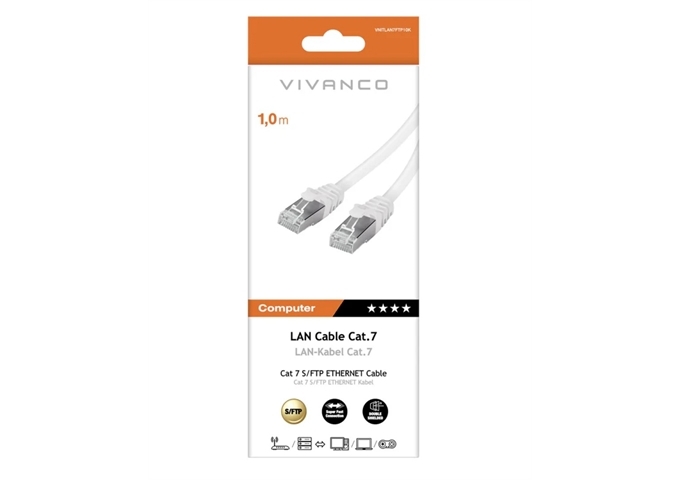 Vivanco S/FTP CAT 7 Netzwerkkabel.