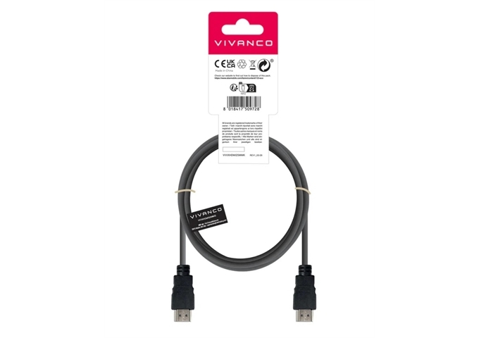 Vivanco Vergoldetes HDMI 2.0-Kabel