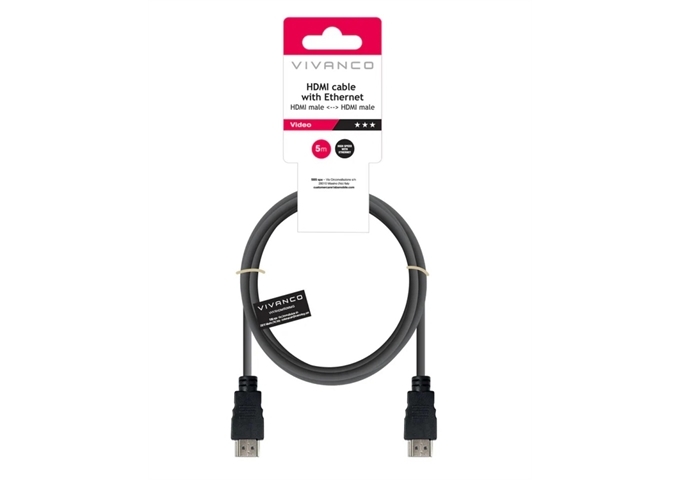 Vivanco Vergoldetes HDMI 2.0-Kabel