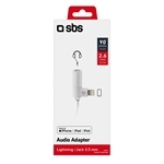 SBS Adapter von Lightning auf 3,5 mm Klinke mit 90°-St